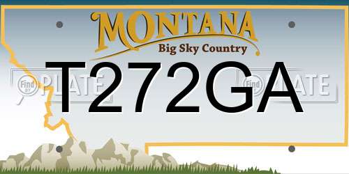 T272GA Montana License Plate