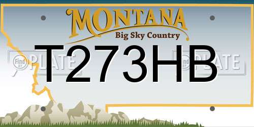 T273HB Montana License Plate