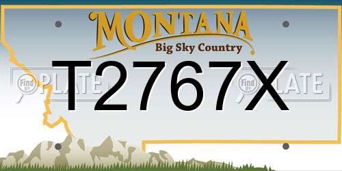 T2767X Montana License Plate