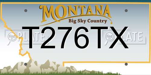 T276TX Montana License Plate