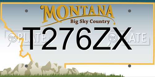 T276ZX Montana License Plate