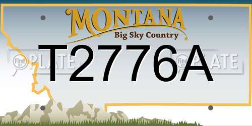 T2776A Montana License Plate