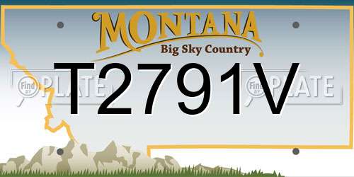 T2791V Montana License Plate