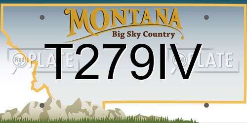 T279IV Montana License Plate
