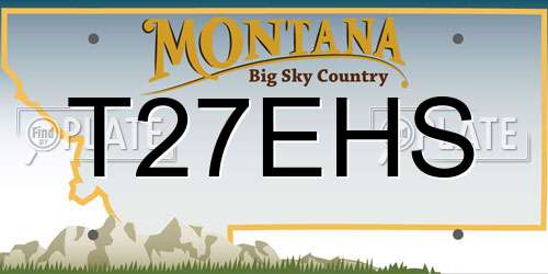 T27EHS Montana License Plate