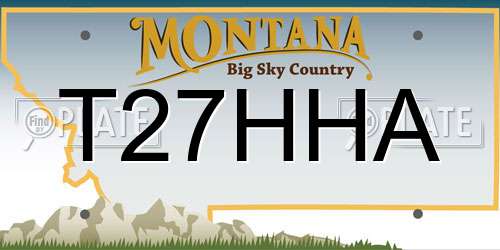 T27HHA Montana License Plate