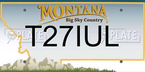 T27IUL Montana License Plate