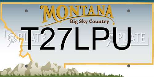 T27LPU Montana License Plate