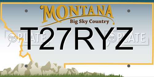 T27RYZ Montana License Plate