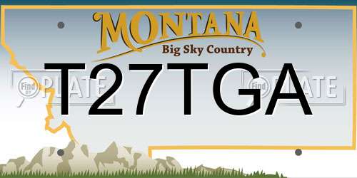 T27TGA Montana License Plate