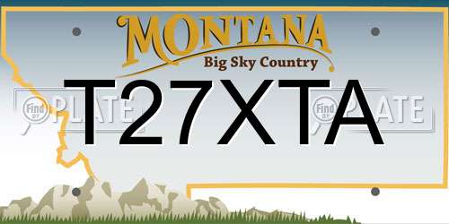 T27XTA Montana License Plate