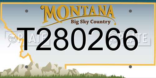 T280266 Montana License Plate