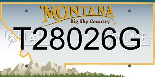T28026G Montana License Plate
