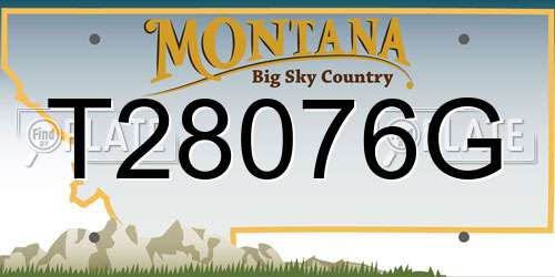 T28076G Montana License Plate