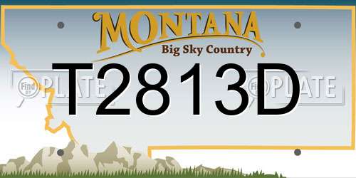 T2813D Montana License Plate