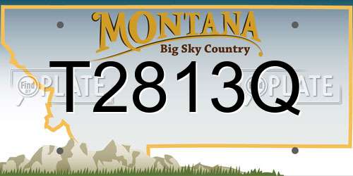 T2813Q Montana License Plate