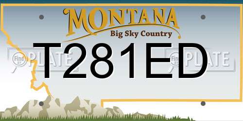 T281ED Montana License Plate