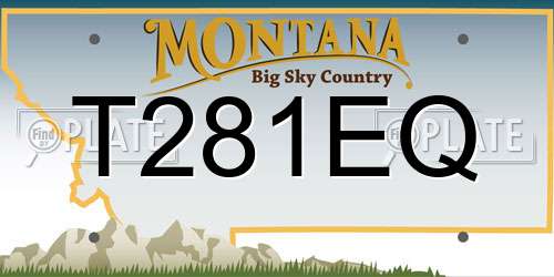 T281EQ Montana License Plate
