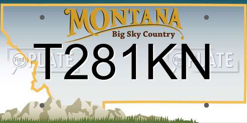 T281KN Montana License Plate