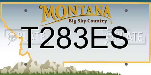 T283ES Montana License Plate
