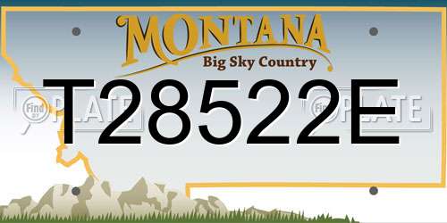 T28522E Montana License Plate