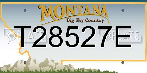 T28527E Montana License Plate