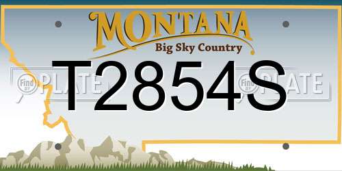 T2854S Montana License Plate