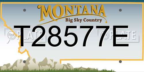 T28577E Montana License Plate