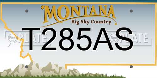 T285AS Montana License Plate