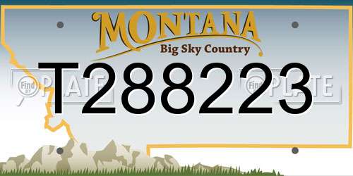 T288223 Montana License Plate