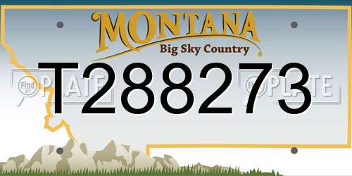 T288273 Montana License Plate