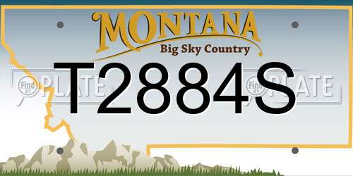 T2884S Montana License Plate