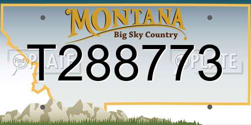 T288773 Montana License Plate