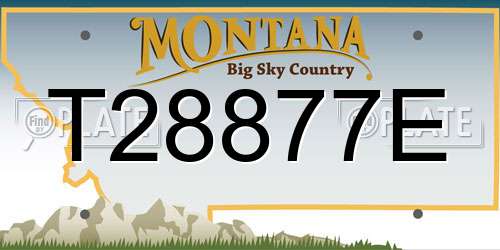 T28877E Montana License Plate