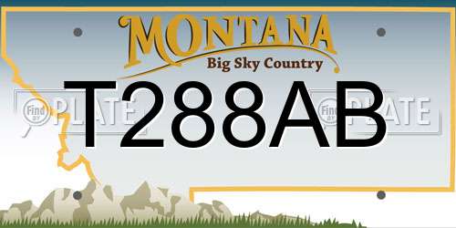 T288AB Montana License Plate