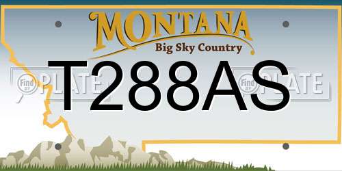 T288AS Montana License Plate