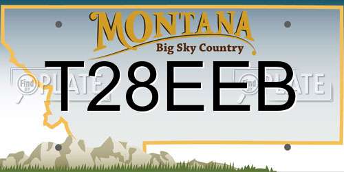 T28EEB Montana License Plate