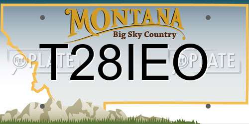 T28IEO Montana License Plate