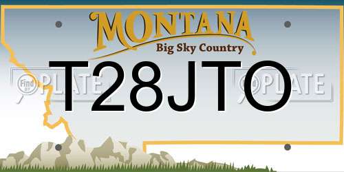 T28JTO Montana License Plate