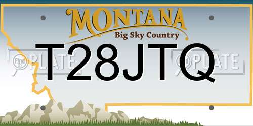 T28JTQ Montana License Plate