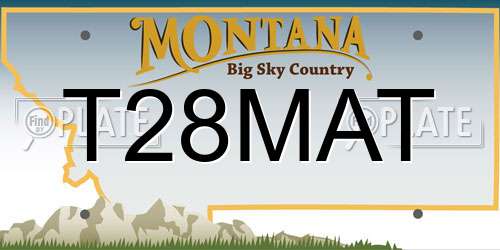 T28MAT Montana License Plate