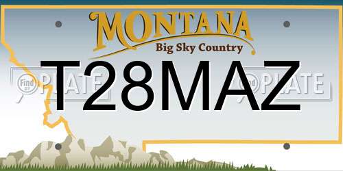 T28MAZ Montana License Plate