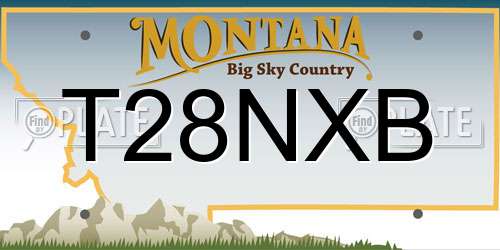 T28NXB Montana License Plate