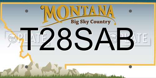T28SAB Montana License Plate