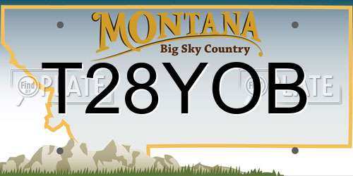 T28YOB Montana License Plate