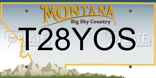 T28YOS Montana License Plate