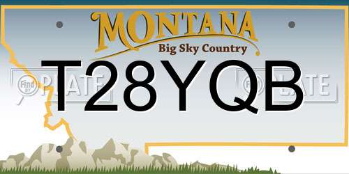 T28YQB Montana License Plate
