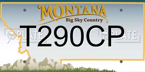 T290CP Montana License Plate