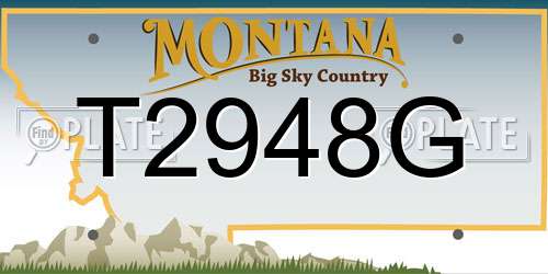 T2948G Montana License Plate