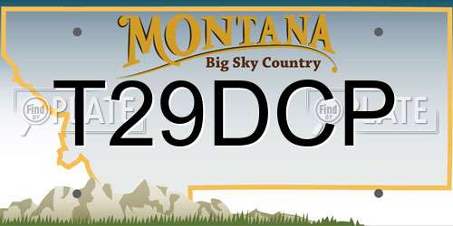 T29DCP Montana License Plate